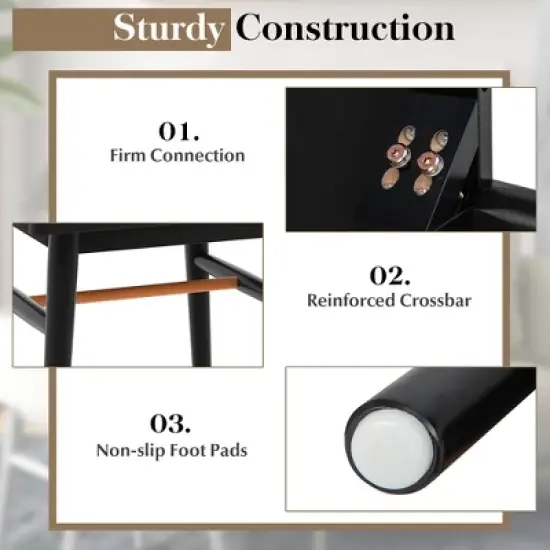 Costway Nightstand Modern Bedside End Table with Storage Drawer & Solid Wood Legs image {8}