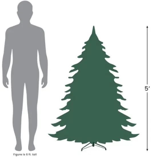 Northlight Canadian Pine Medium Artificial Christmas Tree - 5' - Unlit image {4}