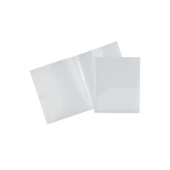 JAM Paper 6-Pocket Heavy Duty Folders Clear 2/Pack (389MP6cl) 389MP6CL image {1}
