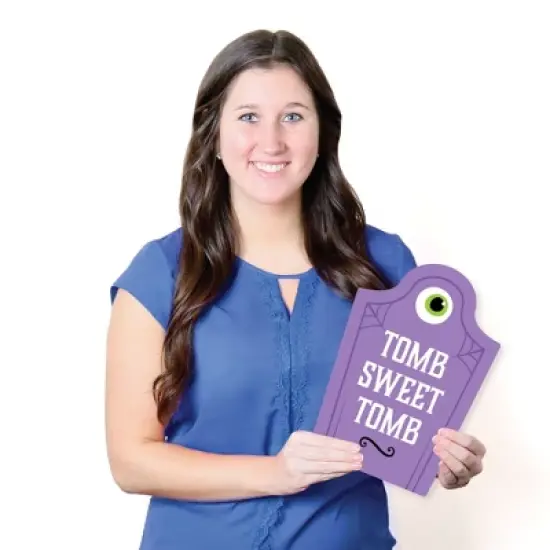 Big Dot of Happiness Cute and Colorful Tombstones - Lawn Decorations - Outdoor Kids Halloween Party Yard Decorations - 10 Piece image {7}