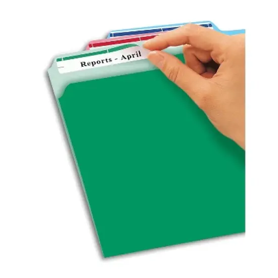 Avery Removable 1/3-Cut File Folder Labels Inkjet/Laser .66 x 3.44 WE/ASST 750/PK 6466 image {7}