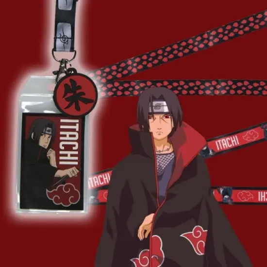 Naruto Itachi Uchiha ID Badge Holder Lanyard w/ Rubber Pendant image {5}