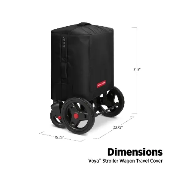 Radio Flyer Voya Stroller Wagon Accessory Travel Cover - Black image {1}