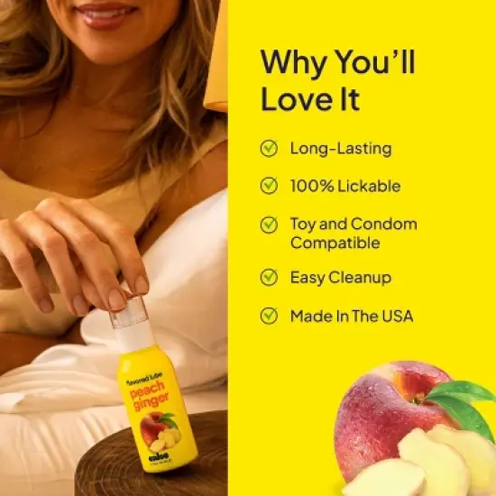 Hello Cake Peach Ginger Flavored Personal Lubricant - 1.7 fl oz image {4}
