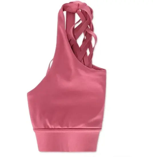 Memoi Women's Crosshatched Light Support Sports Bra with Removable Cups image {3}