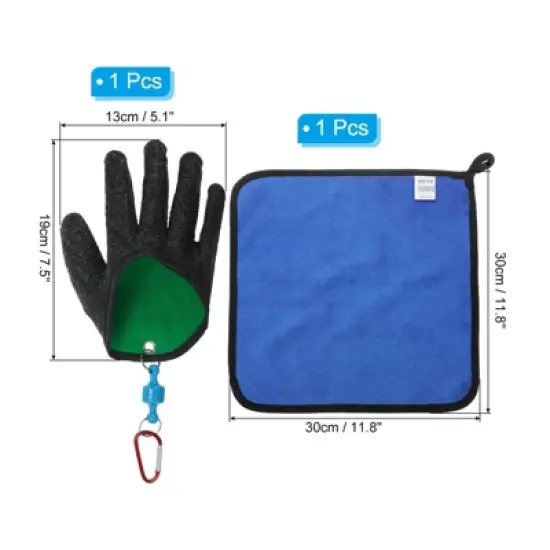 Unique Bargains Waterproof Puncture Resistant Non-Slip Fishing Gloves (Right) with Magnet Release image {1}