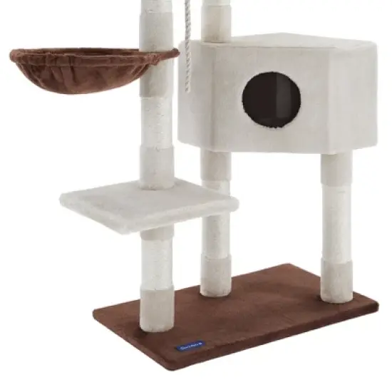 Sam's Pets SAM 54" White Cat Tree image {5}