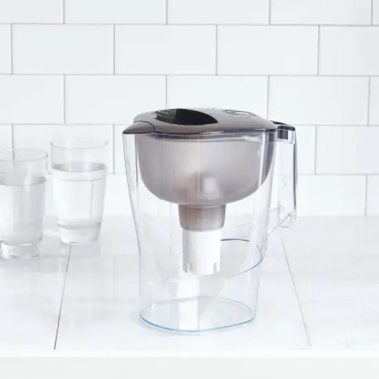 Water Filtration Pitcher Black 10 Cup Capacity - up&up&trade;: Dishwasher-Safe, 2 Filters, Electronic Change-Filter Indicator image {3}