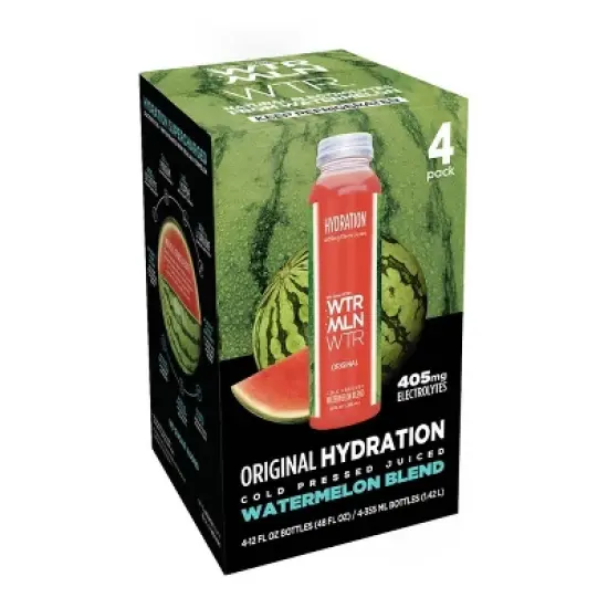 WTRMLN WTR Original Hydration Cold Pressed Watermelon Blend Juice - 48oz/4pk image {4}