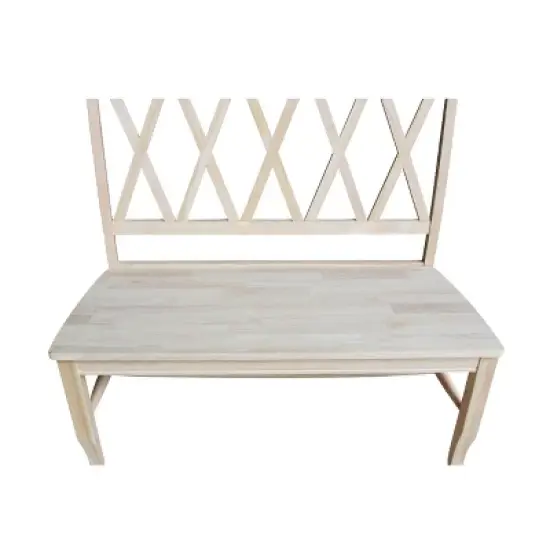 Double X - Back Bench - Unfinished - International Concepts image {6}