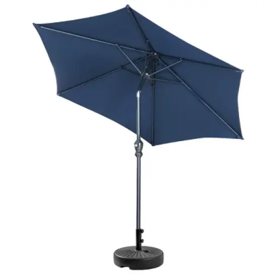 Ainfox 7.5ft Patio Umbrella Black With Umbrella Base image {3}