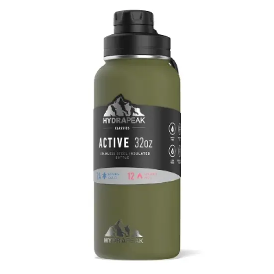 HydraPeak 32oz Wide Mouth Stainless Steel Water Bottle image {25}