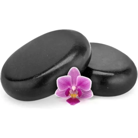 SereneLife 2 Pcs. Large Basalt Massage Stones with Travel Bag - Heated Stone Massage for Stress Relief, Muscle Tension, and Pain Relief image {7}