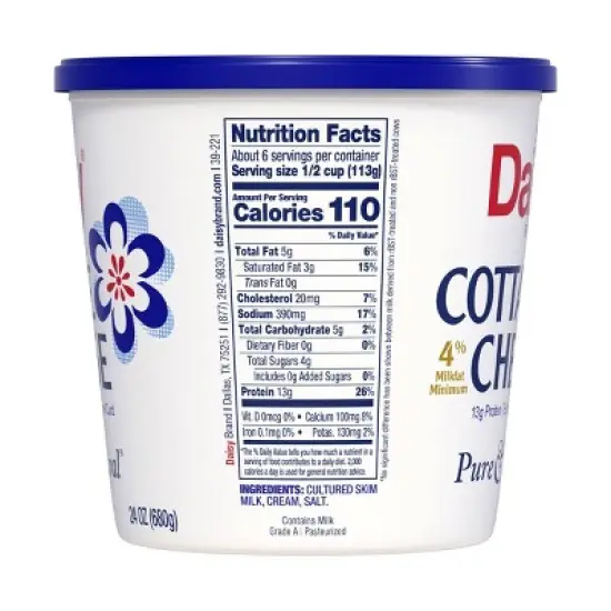 Daisy Brand 4% Milkfat Minimum Cottage Cheese - 24oz image {1}