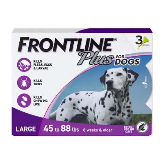 Frontline Plus Flea and Tick Treatment for Dogs - 3 doses image {12}