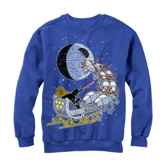Men's Star Wars Christmas Darth Vader Santa's Sleigh Sweatshirt image {3}