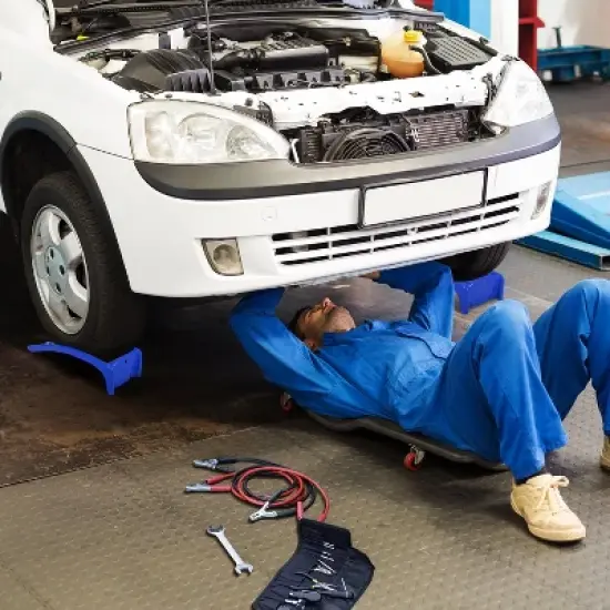 Car Ramps, Heavy Duty 8000 LBS 8" Capacity Solid Steel Ramp Set - for Auto Truck Oil Change & Garage Maintenance image {6}