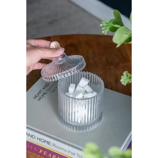 D4x6inAncell Lidded Glass Jar image {3}
