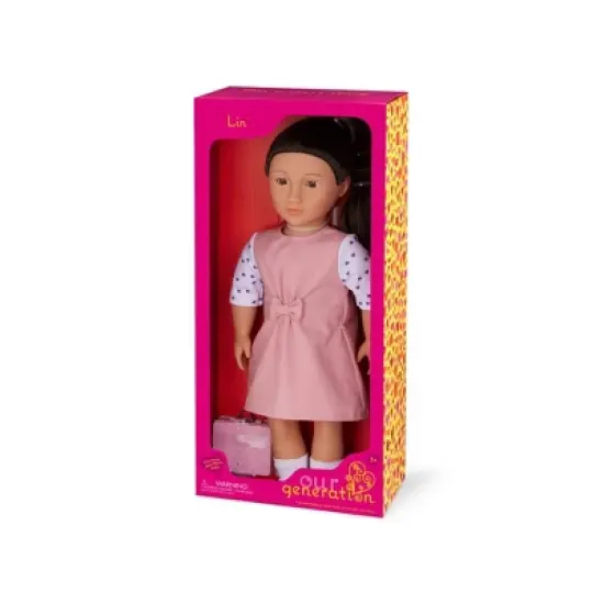 Our Generation Lin with School Lunch Box 18" Doll image {3}