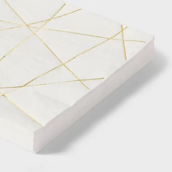 30ct Metallic Gold Lunch Napkins - Spritz&trade; image {2}