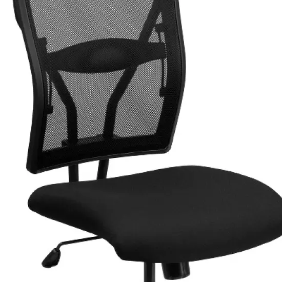 HERCULES Series 400 lb. Capacity Big & Tall Executive Swivel Office Chair Black Mesh - Flash Furniture image {5}