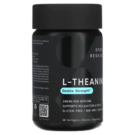 Sports Research L-theanine, 200 mg, 60 Softgels, Sports Nutrition Supplements image {4}