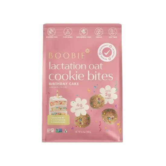 Boobie Lactation Oats Cookie Bites - Birthday Cake - 6.4oz image {8}