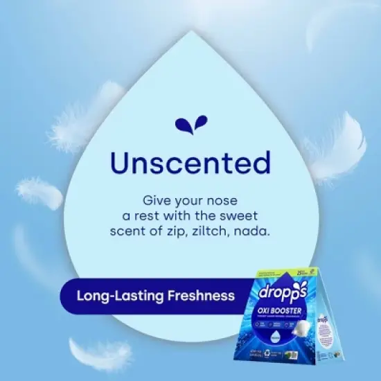 Dropps Laundry Oxi Booster Whitener & Stain Remover Biobased Detergent Pods - Unscented - 25ct image {5}