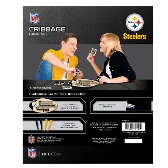 MasterPieces Officially Licensed NFL Pittsburgh Steelers Wooden Cribbage Game for Adults image {3}