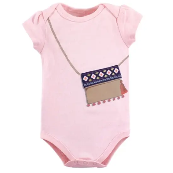 Little Treasure Baby Girl Cotton Bodysuits 5pk, Free Spirit image {2}