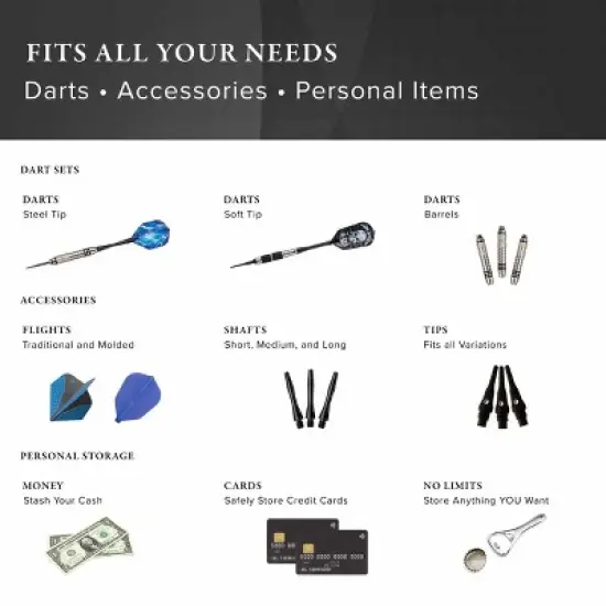 Casemaster Plazma Pro Dart Case with Phone Pocket image {7}