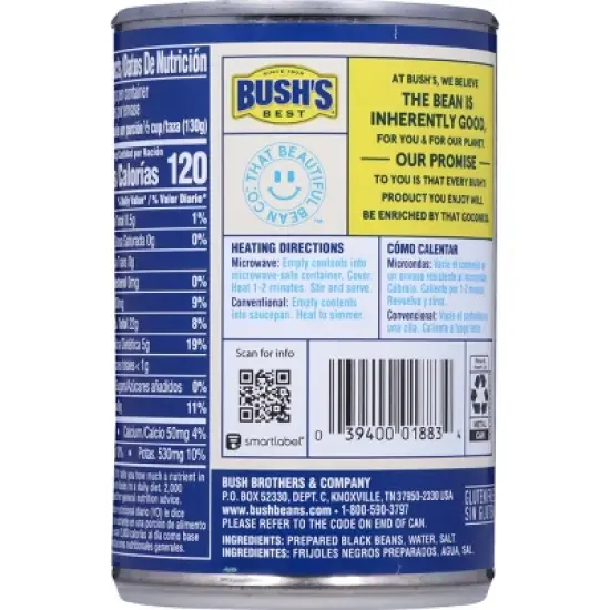 Bush's Reduced Sodium Black Beans - 15oz image {5}