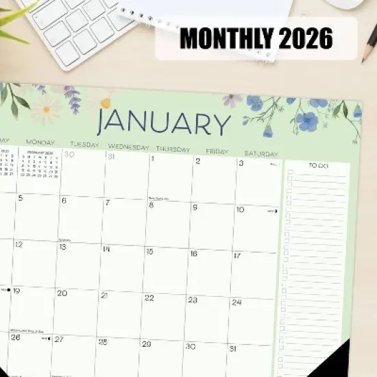 Willow Creek Press 22"x17" 2026 Wildflowers Large Monthly Deskpad image {3}