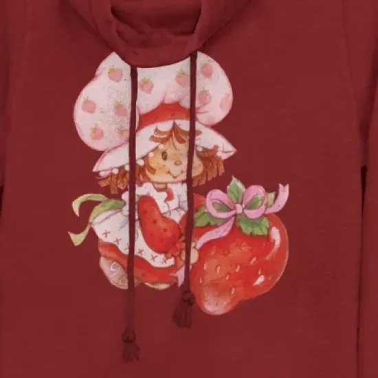 Junior's Strawberry Shortcake Watercolor Cute Berry Cowl Neck Sweatshirt image {1}