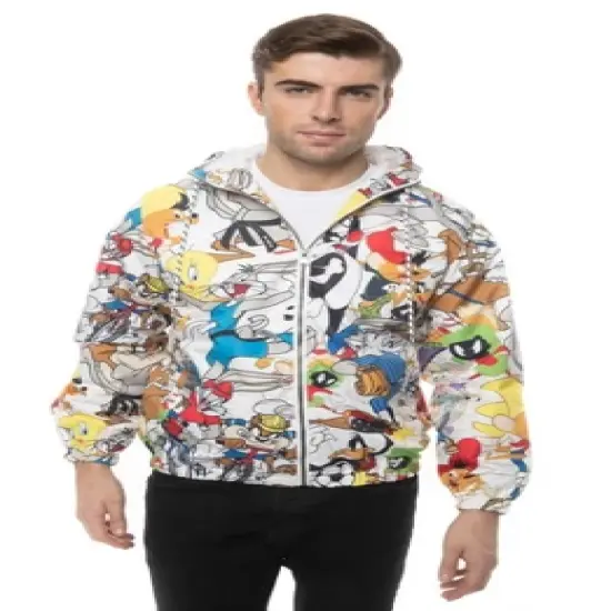 Members Only Looney Tunes Print Jackets for Men Casual image {6}