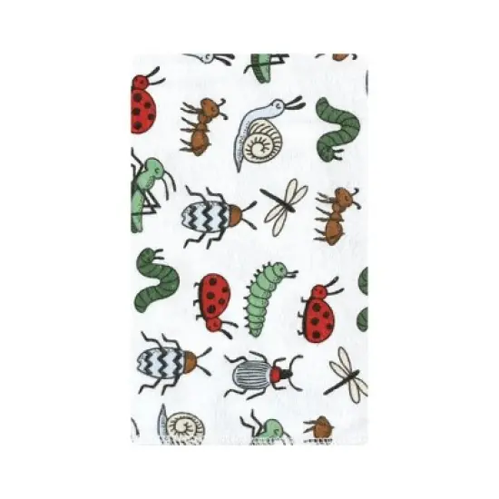 Hudson Baby Infant Boy Cotton Flannel Burp Cloths, Bugs, One Size image {2}