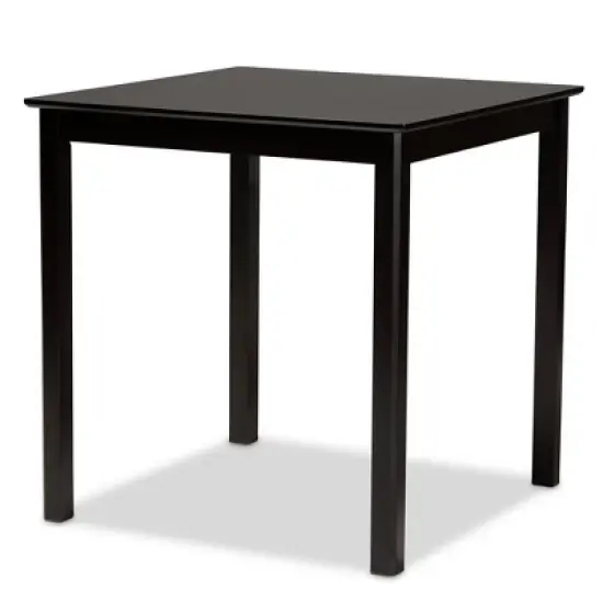 5pc Arden Upholstered Wood Pub Counter Height Dining Set Gray/Espresso - Baxton Studio image {7}