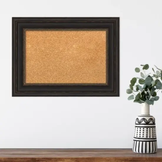Amanti Art Accent Bronze Framed Corkboard, Natural Cork image {4}