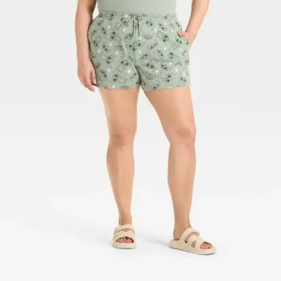 Women's Lilo Graphic Shorts - Green image {4}
