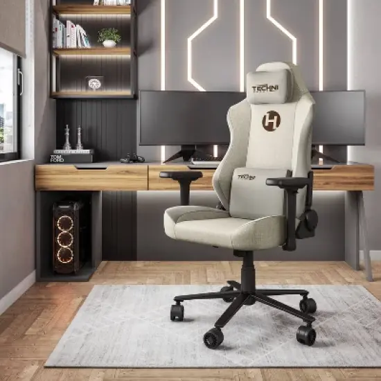 Fabric Memory Foam Gaming Chair - Techni Sport image {1}
