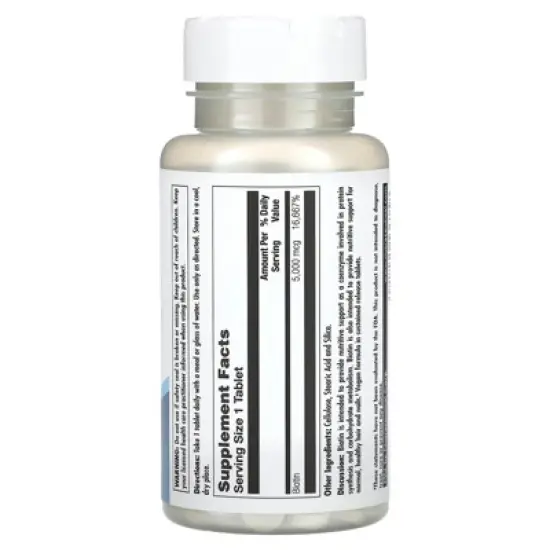 KAL Biotin 5000 TR Tablets, 5000 mcg, 60 Count image {1}