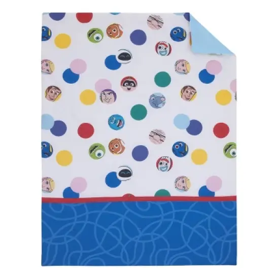 Disney Choose Happy Pixar Friends Multi-Colored 4 Piece Toddler Bed Set image {1}