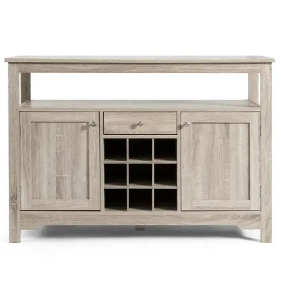 Costway Buffet Server Sideboard Wine Cabinet Console Table Grey Home image {1}