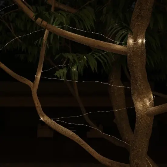 Solar Outdoor String Lights 4-Pack LED Hanging Fairy Lighting with 8 Warm White Light Modes for Patio, Backyard, Garden, Events by Pure Garden image {1}