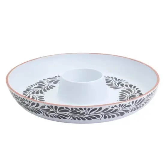 Infuse 16" Melamine Chip and Dip Black image {4}