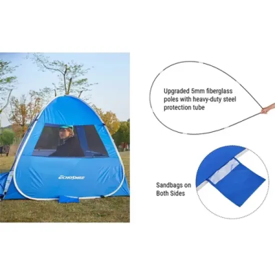 EchoSmile 4-Person Nylon Dome Tent image {8}
