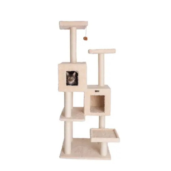 Armarkat Multi-Level Real Wood Cat Tree With Two Spacious Condos, Perches for Kittens Pets Play A6702 image {8}