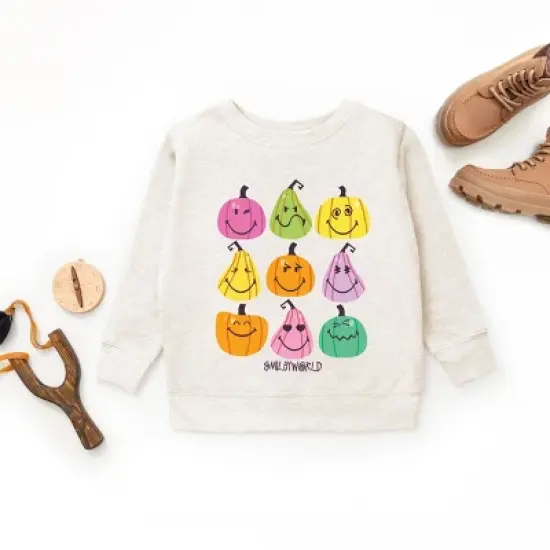 SmileyWorld Bright Pumpkins Chart - Toddler Graphic Sweatshirt and Youth Graphic Sweatshirt image {3}