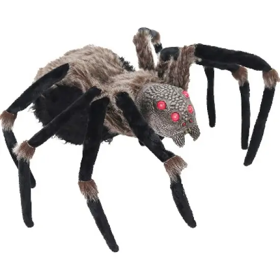 Halloween Express  Deluxe Light Up Spider Halloween Decoration - Size 53 in - Gray image {2}