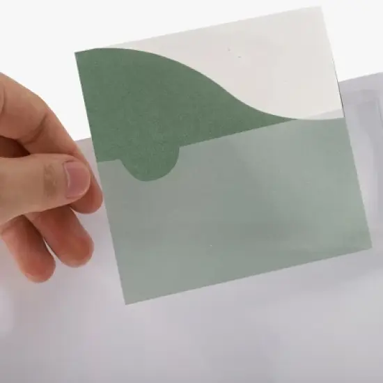 Unique Bargains Vertical Index Card Pockets 12.2"x8.74" Clear 5 Pcs image {3}